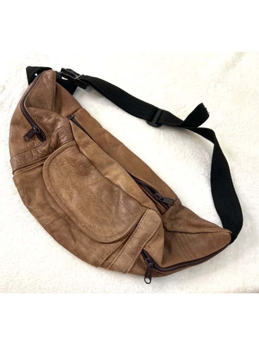 El Venado Brown Leather Waist Pack Fanny Pack Bag Made in Mexico 7 X 16 Large!